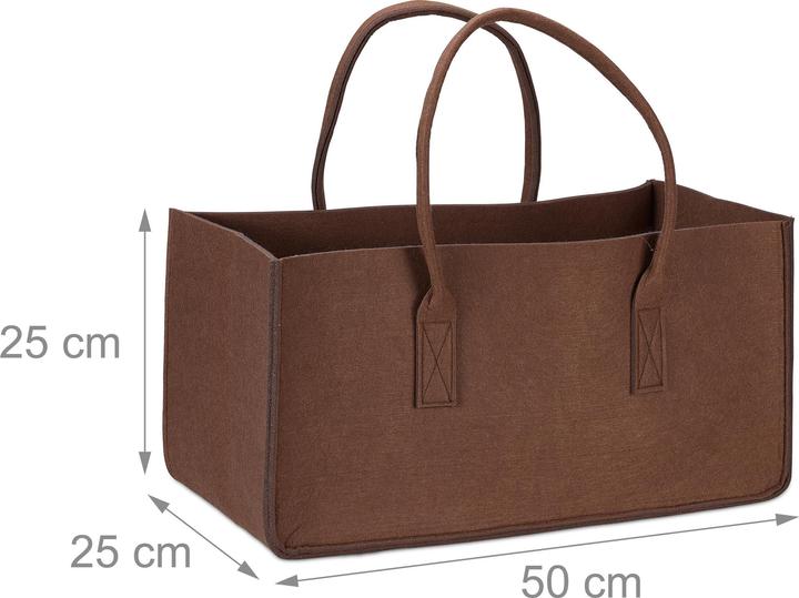 Immagine prodotto Relaxdays Borsa portalegna per camino (25 x 50 x 25 cm)
