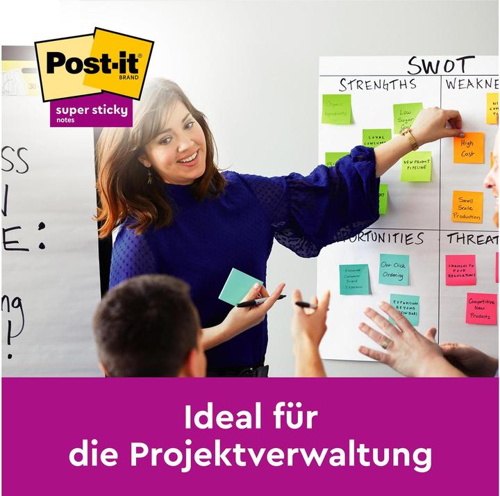 Produktbild Post-it Super Sticky Z-Notes 20 + 4 (8 x 8 x 25 cm)