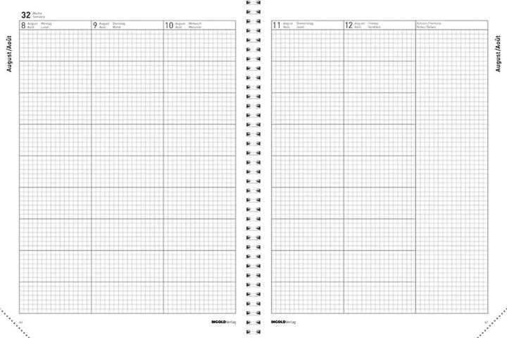 Produktbild Agenda Edition light Spiral Flex (23 x 30.5 cm, Deutsch, Englisch, Italienisch, Französisch)
