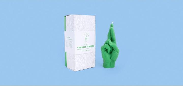 Actual product image Candle Hand crossed fingers (1 pcs.)
