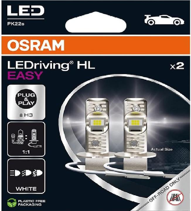 Immagine prodotto Osram Kaltweisse LED-Lampe für Autos H3 12V 8W (H3)