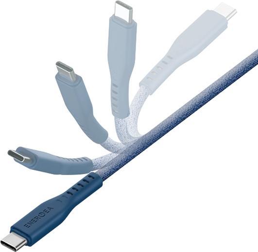 Actual product image Energea cable Flow USB-C - Lightning C94 MFI 1.5m niebieski/blue 60W 3A PD Fast Charge (1.50 m, USB 3.2 Gen 1)