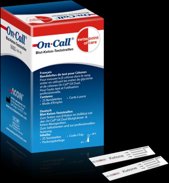 Produktbild Swiss point of care Keton (Teststreifen)