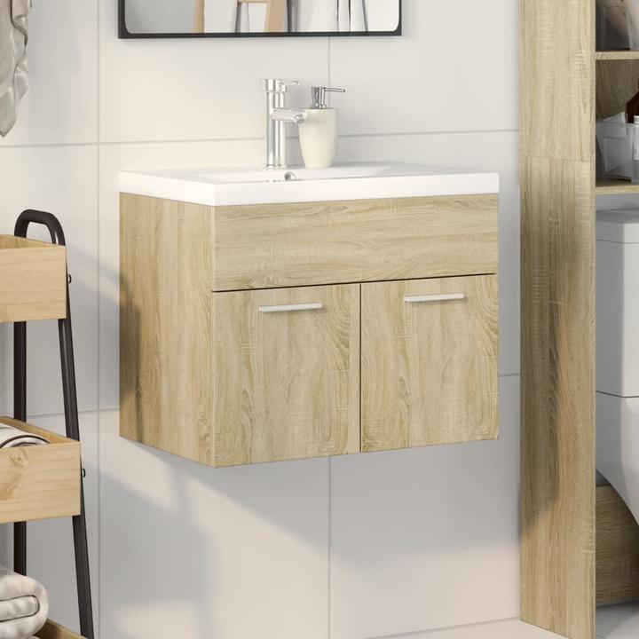 Produktbild VidaXL Waschbeckenunterschrank Wand Unterschrank Badschrank mit Einbaubecken