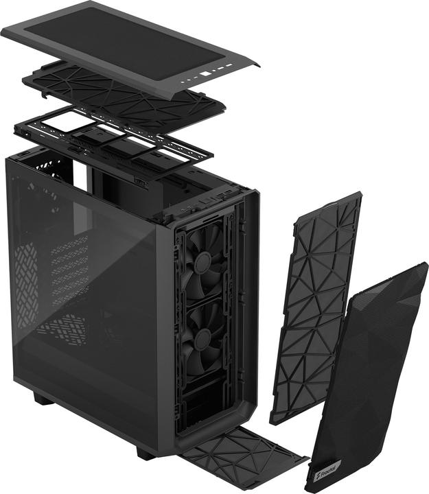 Actual product image Fractal Meshify 2 Compact Gray TG Light (ATX, mATX, Mini-ITX)