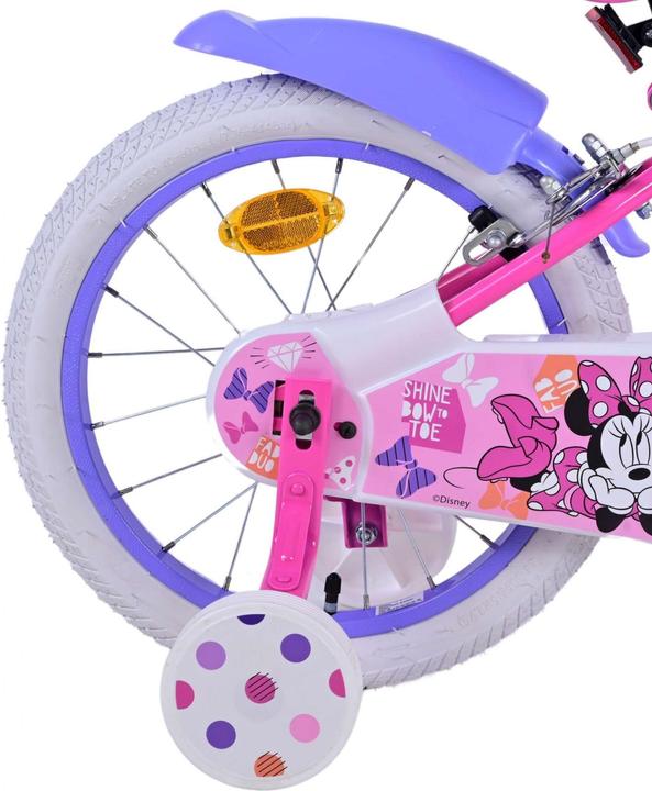 Actual product image Disney Minnie 16 inch children's bike pink - safety, comfort and fun all in one! (16")