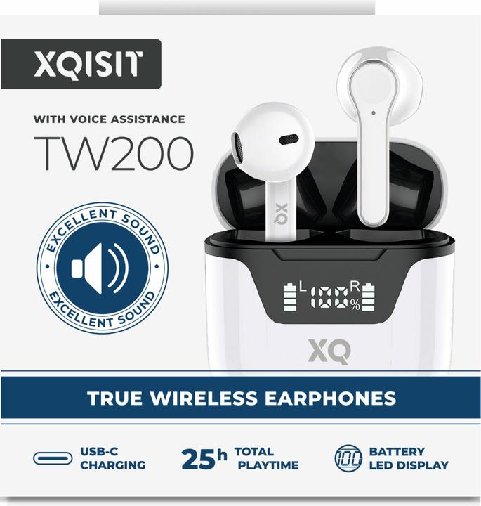 Produktbild Xqisit NP Button type TWS (TW200) (keine Geräuschunterdrückung, 25 h, Kabellos)