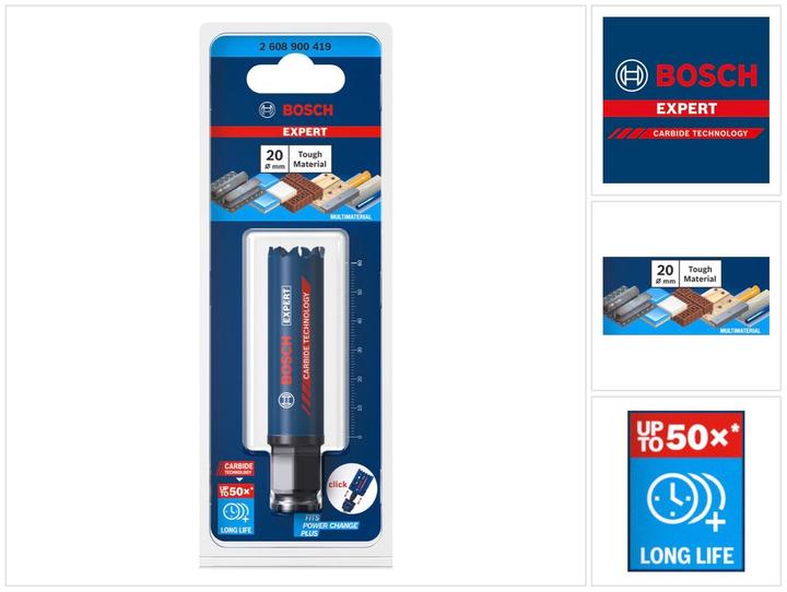 Produktbild Bosch Professional Zubehör EXPERT Tough Material Lochsäge, 20 x 60 mm (20 Millimeter)