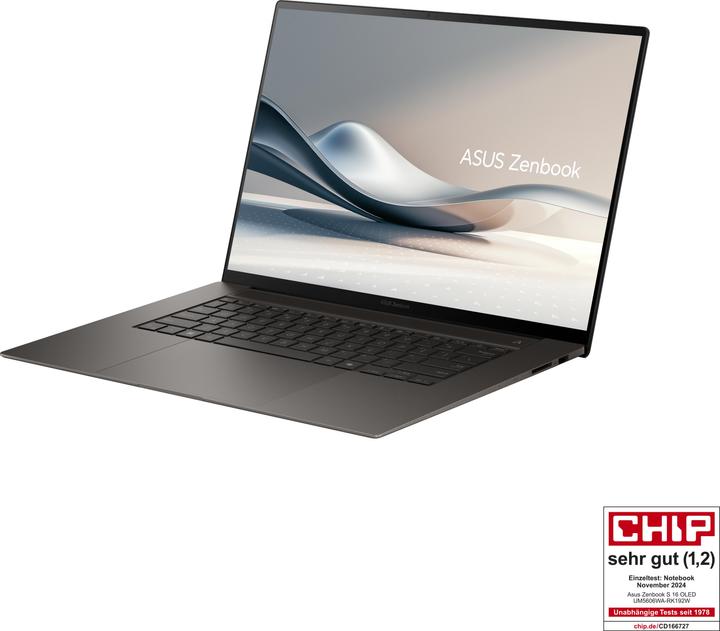 Image du produit ASUS Zenbook S 16 (16", AMD Ryzen AI 9 365, 24 Go, 1000 Go, DE)