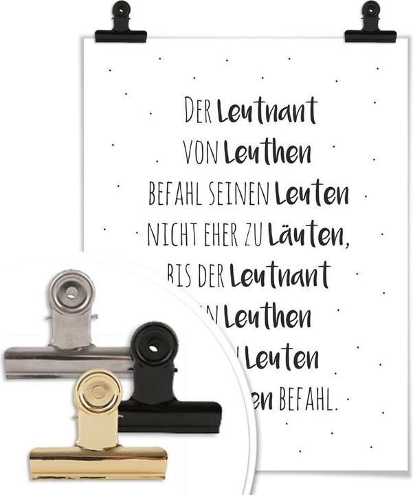 Immagine prodotto Trenddeko Scioglilingua - Il tenente von Leuthen (50 x 60 cm)
