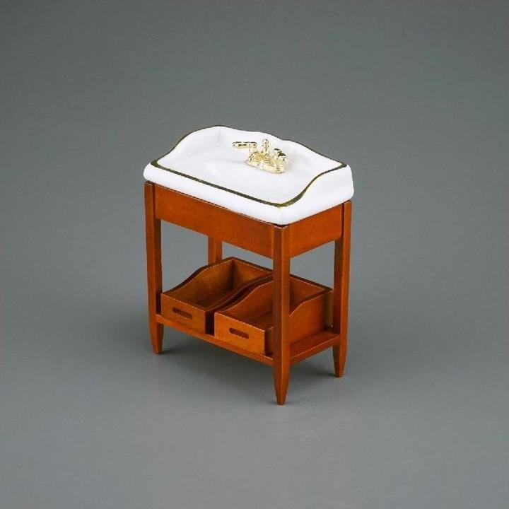 Image du produit Reutter 001.664/9 - Lavabo en bois vide, miniature à l'échelle 1:12