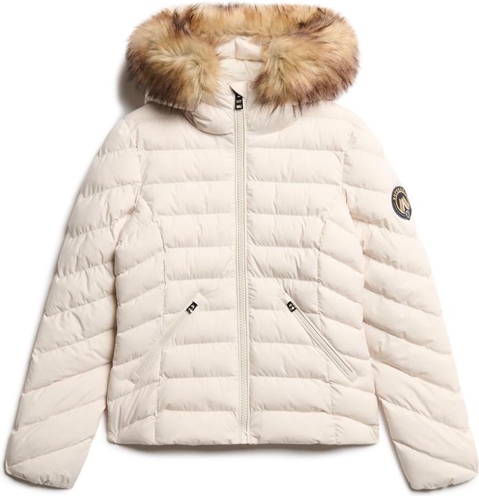 Superdry gepolsterte daunenjacke, fuji faux fur (XS)
