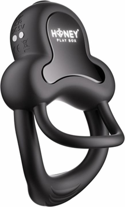 Actual product image Honey Play Box Anello Vibrating Double Cock Ring Black (75372, LEGO DC)
