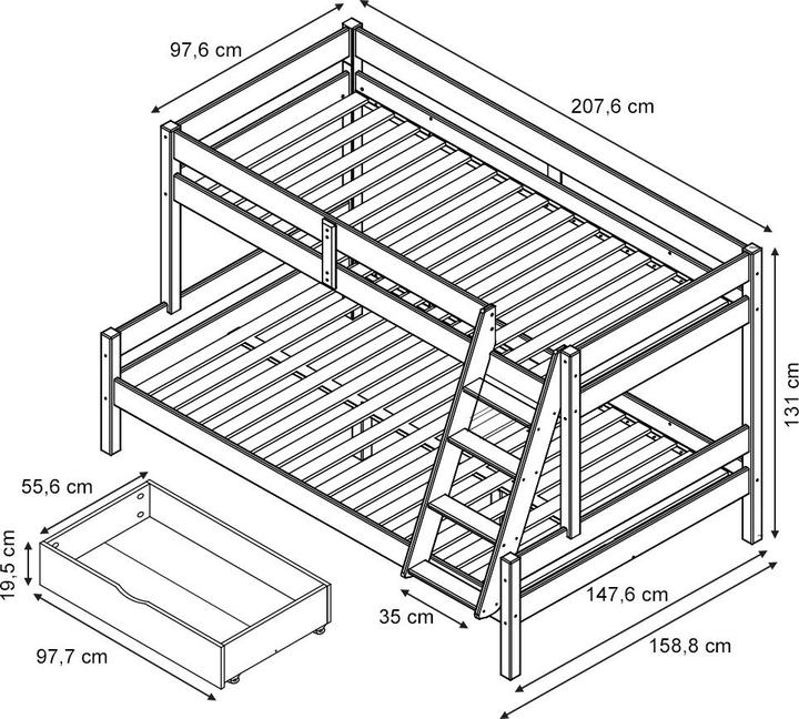 Immagine prodotto VitaliSpa Etagenbett Everest (140 x 200 cm)