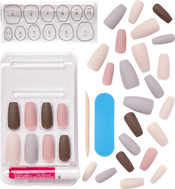 Immagine prodotto Herba Kiss Voguish Nails - Chill Out (Unghie artificiali, Marrone, Rosa)