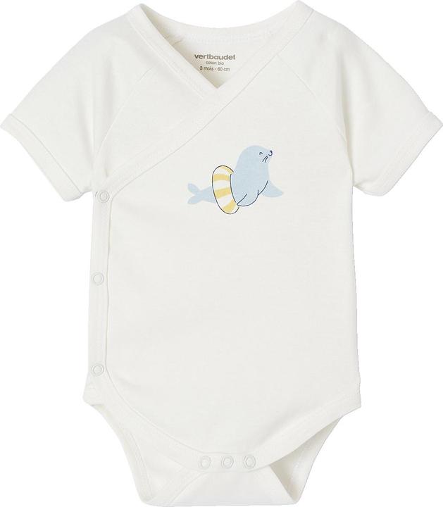 Image du produit Vertbaudet Bio-Kollektion: 5er-Pack Baby Kurzarm-Bodys in Wickelform (68)
