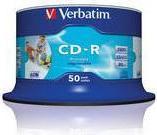 Actual product image Verbatim CD-R, 52x, 700MB, 50 spindle, printable (50 x)