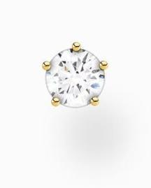 Actual product image Thomas Sabo Stud earrings (single piece) (925 silver, 750 yellow gold gilding)