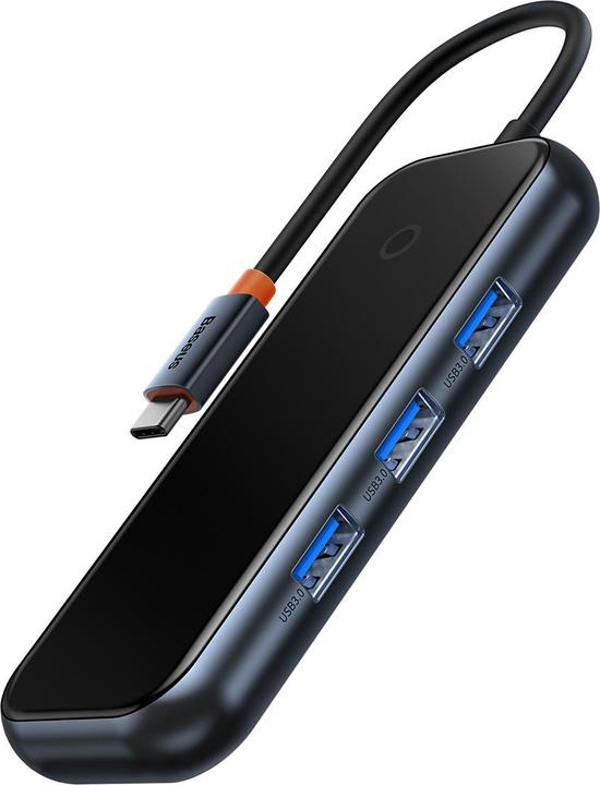 Immagine prodotto Baseus AcmeJoy Adattatore HUB 4 porte Type-CType-C a USB3.0*4Grigio scuro (USB-C, 4 Porti)