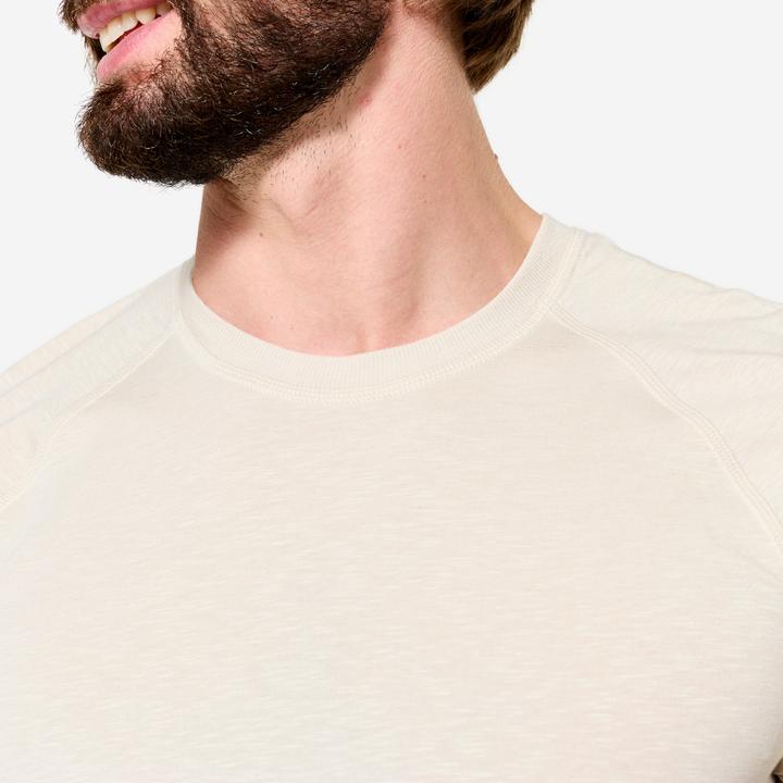 Produktbild Kimjaly Yoga T-Shirt Herren weich - leinenbeige (L)