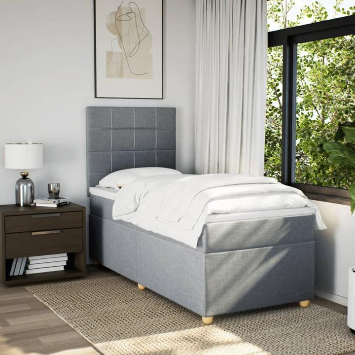 Immagine prodotto VidaXL Bo x letto a molle con materasso 90 x 190 cm in tessuto (90 x 190 cm, 90 x 190 cm)