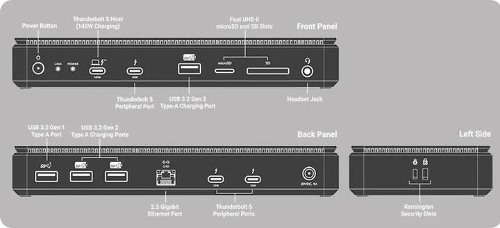 Image du produit Sonnet Echo 13 Thunderbolt 5 SSD Dock - 2TB (Thunderbolt, 4 Ports)