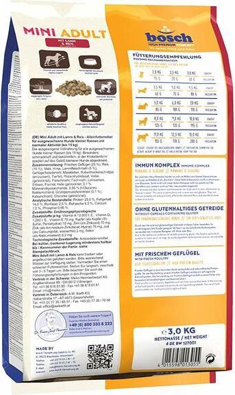 Immagine prodotto Bosch Petfood Mini Adulto (Adulto, 1 pz., 3000 g)