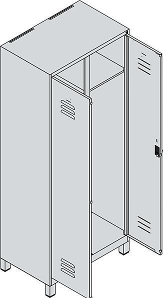 Image du produit C+P Vestiaire noir et blanc Classic PLUS (80 cm, 195 cm)