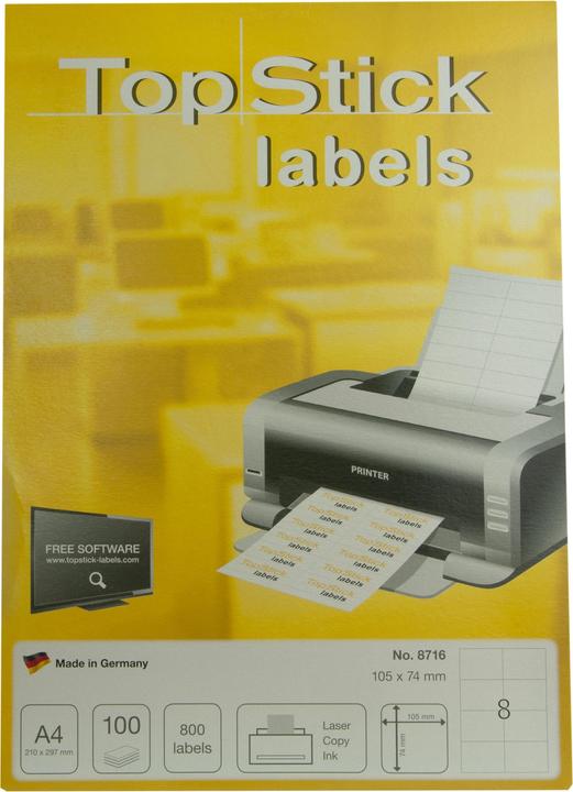 Actual product image TopStick Universal labels