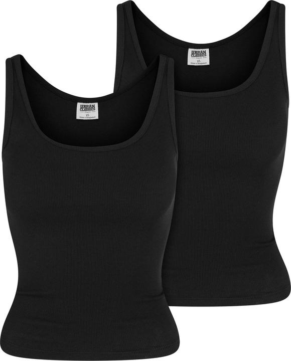 Urban Classics Ladies Organic Basic Rib Top 2-Pack - 166867 (5XL)