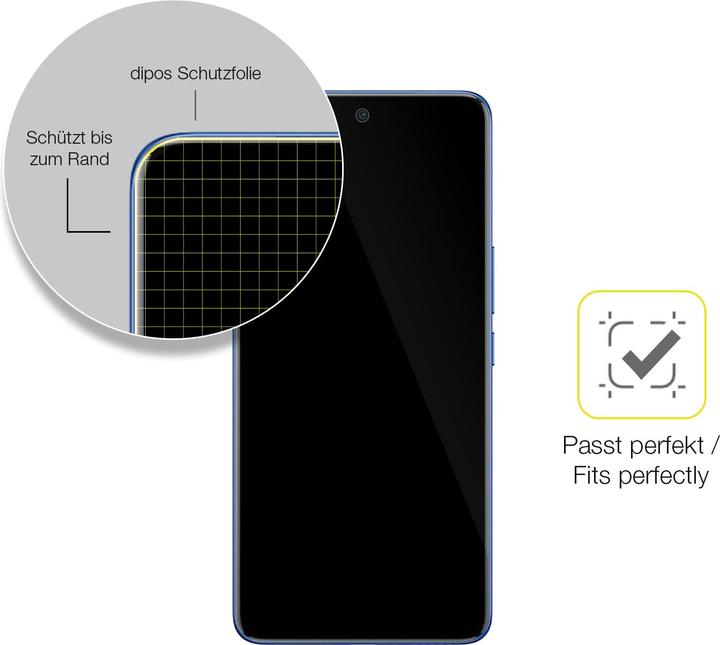 Actual product image Dipos 3D Full Cover Screen Protector (1 Piece, Vivo X50)
