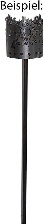 Produktbild Novaliv Gartenfackel Hirsch Feuerschale Metall mit Stiel Brennmittel Solarlampe LED