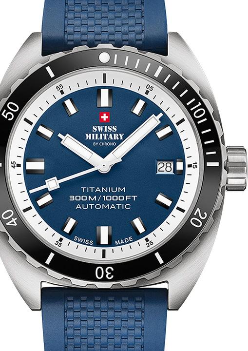 Immagine prodotto Swiss Military SMA34100.09 Diver Titanium Automatic 42mm 30ATM (Orologio sub, 42 mm)