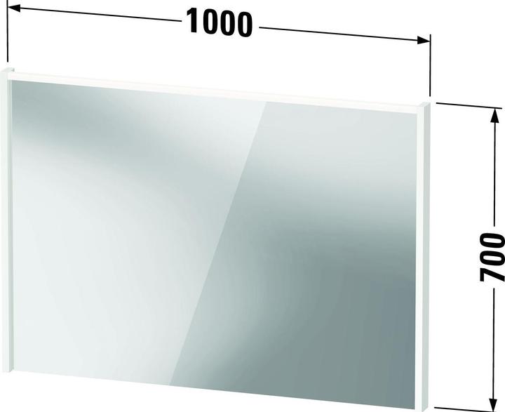 Produktbild Duravit D-Code Spiegel, LED-Lichtfeld oben, 1000x700mm, externer Lichtschalter notwendig, 7 W