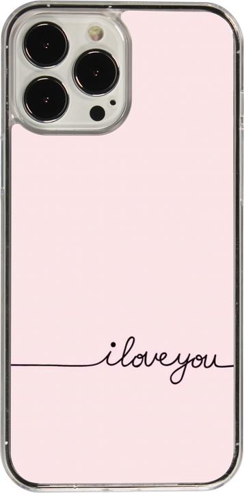 Actual product image PhoneLook Cover transparent Valentine 2023 i love you writing (Apple iPhone 13 Pro Max)