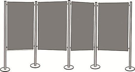 Produktbild Magnetoplan Stationäre Präsentationswand 4-teilig (518.5 x 180 cm)