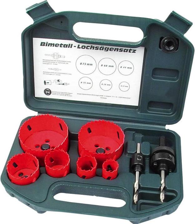 Actual product image Mannesmann Bimetal keyhole saw set (44 mm, 22 mm, 68 mm, 35 mm, 28 mm, 73 mm)