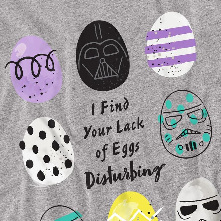 Actual product image Star Wars Unisex Adult Your Lack Of Easter Eggs Disturbing Darth Vader T-Shirt (XXL)