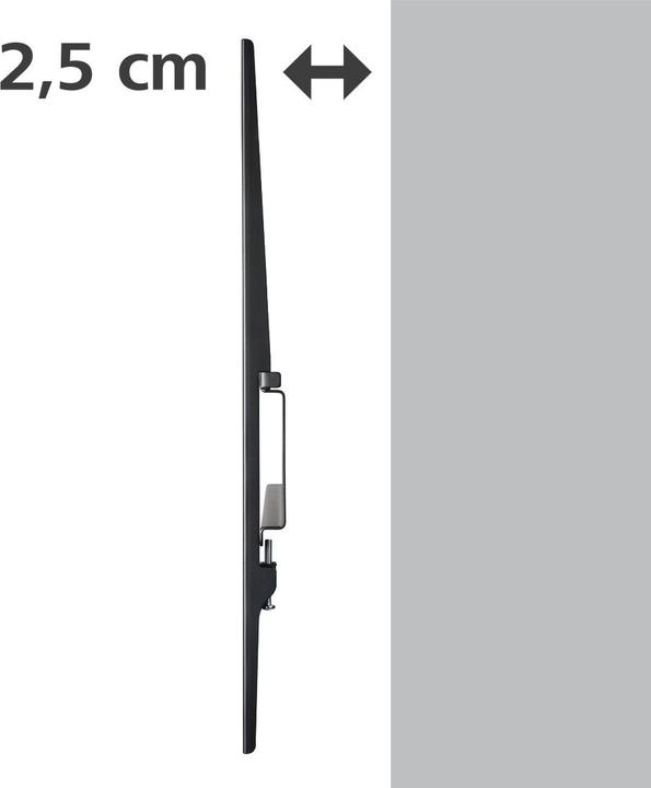Actual product image Hama TV wall bracket, rigid, 229 cm (90") up to 60 kg, wall distance 2.5 cm (Wall, 90", 60 kg)