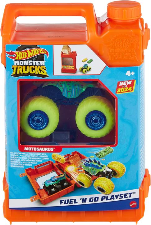 Actual product image Hot Wheels Monster Trucks Stunt N' Go Fossil Fuel Playset (EC)
