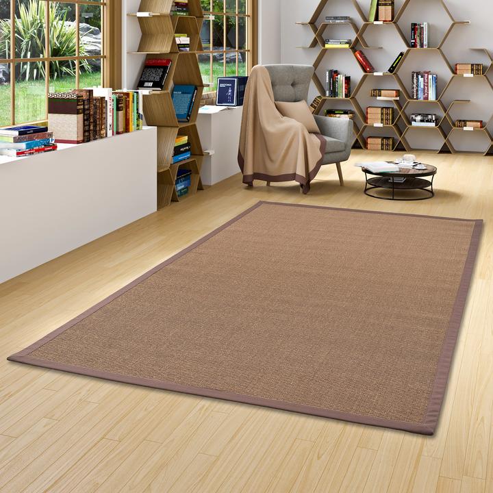 Actual product image Pergamon Sisal carpet Natura Classic with border (150 x 150 cm)
