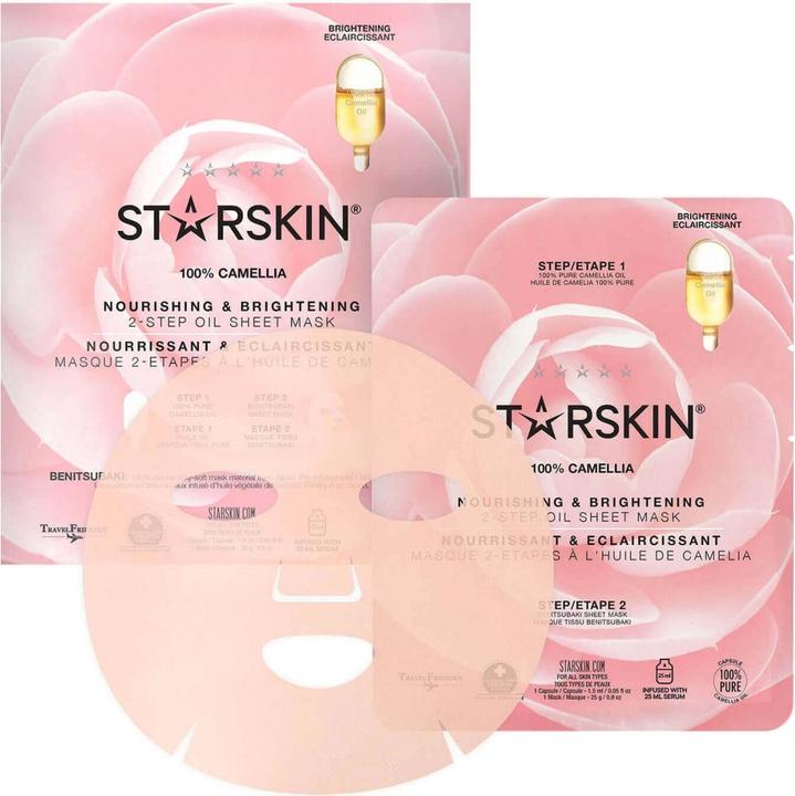 Produktbild Starskin - 100% Camellia Nourishing & Brightening 2-Step Oil Sheet Mask (1 ml)