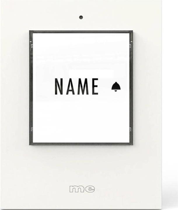 Produktbild Modern-Electronics m-e 41430 Klingeltaster beleuchtet, mit Namensschild Weiss