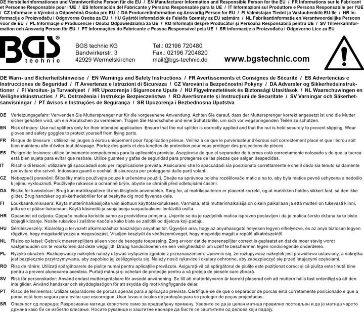 Produktbild BGS Mutternsprenger-Satz 12 - 16 mm / 16 - 22 mm 2-tlg.