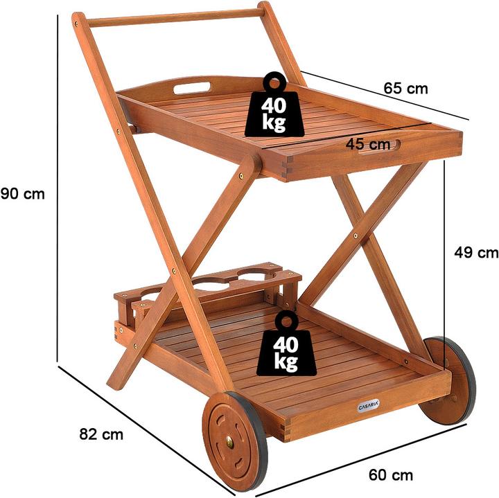 Produktbild Casaria Servierwagen