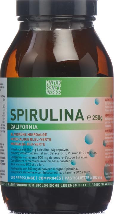 NaturKraftWerke Spirulina California (500 Stück, Tabletten, 540 g)