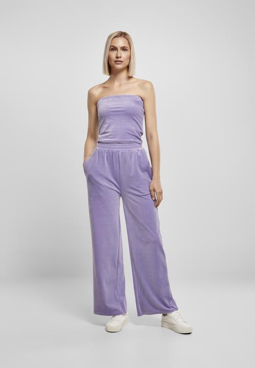 Actual product image Urban Classics Ladies High Waist Straight Velvet Sweatpants (4XL)