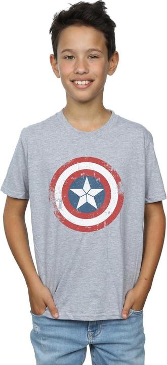 Actual product image Boys Captain America Civil War Distressed Shield T-Shirt (140, 146)
