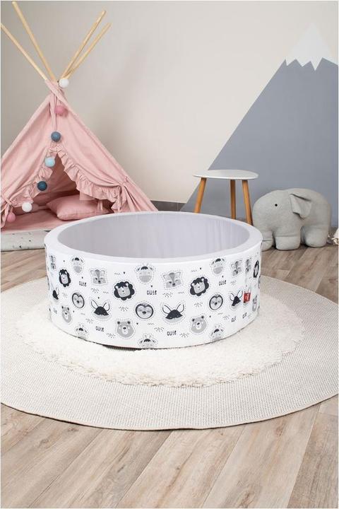 Actual product image Knorrtoys Ball pool soft - "Cute Animals" - 150 balls grey/white/transparent (approx. 7 cm)