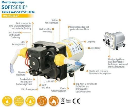 Image du produit Lilie BlancJAUNE Soft Pompe à eau LP4144 (Pompe à eau domestique)